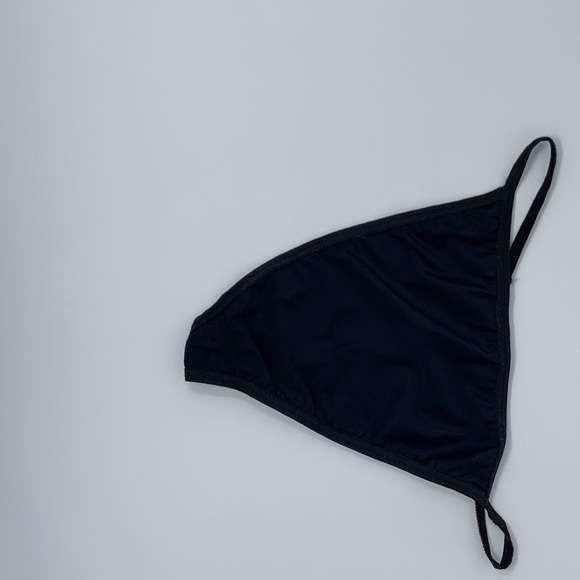 Vintage Black Satin Thong With Rhinestone Detail - Picture 3 of 4